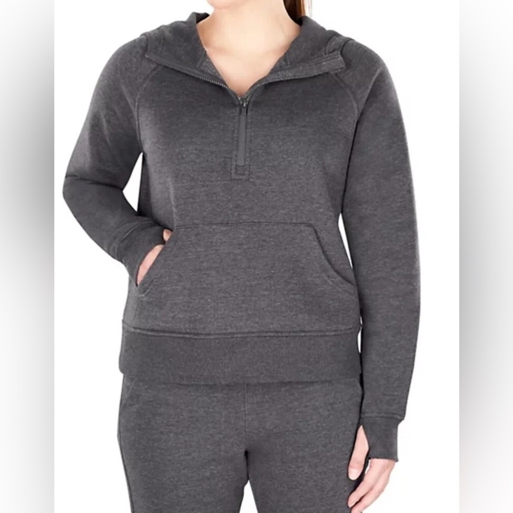 Gray Half-Zip hoodie sweater